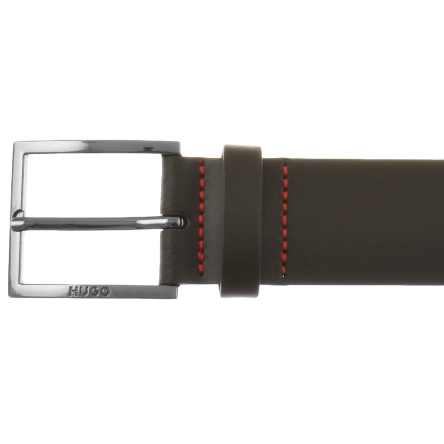 HUGO Geek Dress Leather Belt Brown